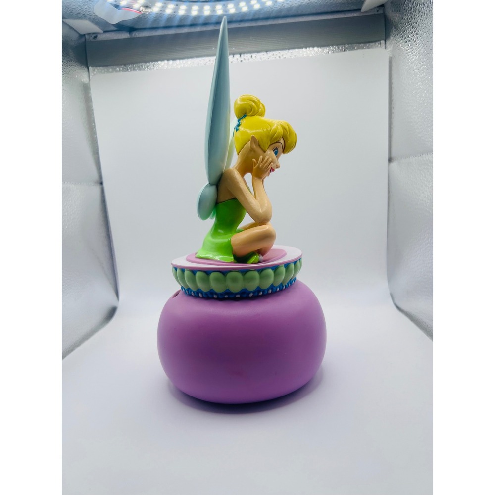 Disney's Tinkerbell Vinyl Coin Bank W Stopper Fairy Disneyana Piggy Banks - Picture 4 of 7